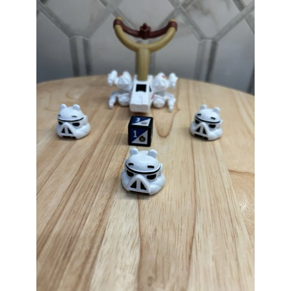 Hasbro Angry Birds Star Wars Jenga Storm Troopers(3), Launcher & Die Collectible